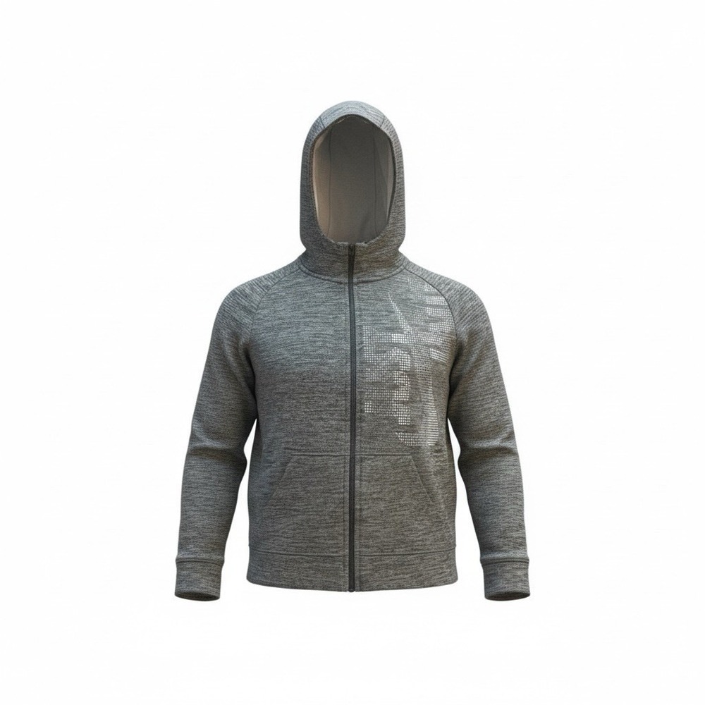 Nike Full Zip Hooded‎ Jacket Women's Size L Gray Just Do It Graphic